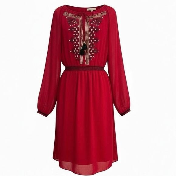 Altuzarra Dresses & Skirts - Altuzarra for Target red embroidered sequin peasant dress size 2